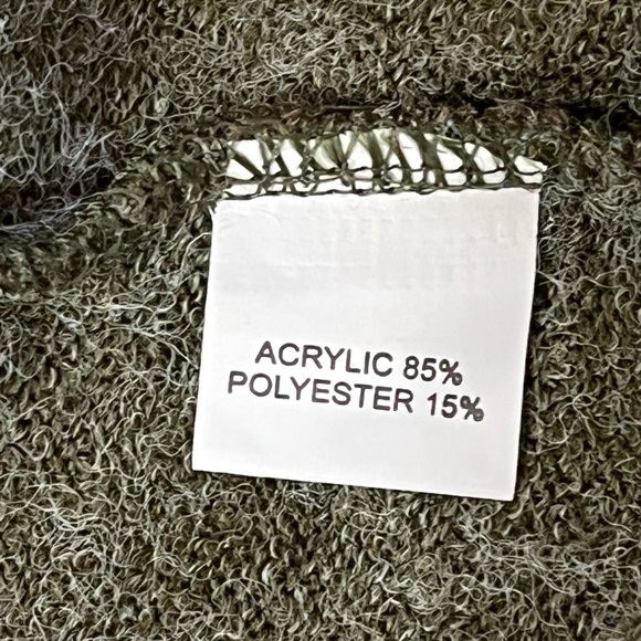 Thaluta Olive Green and Brown Layered Knit Sweater - Picture 12 of 13